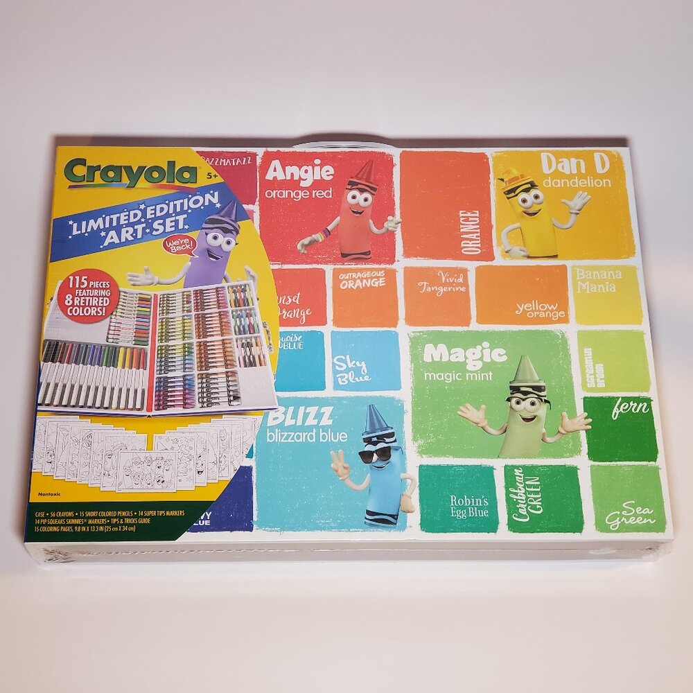 Crayola® Limited Edition 115pc Art Set Carrying Case 8 RETIRED COLORS! NEW
